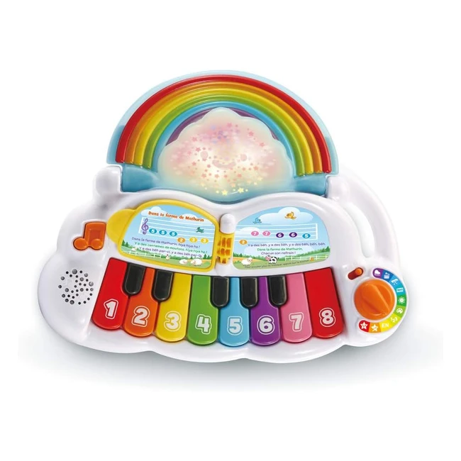 VTech Piano Arc en Ciel Lumi Magique - Jouet Piano Bébé 1-3 ans - Version FR
