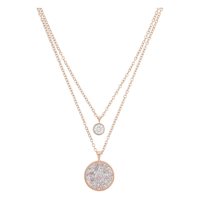 s.Oliver Damen Halskette mit Anhänger Edelstahl mit Swarovski Kristallen - Geschenkbox inklusive