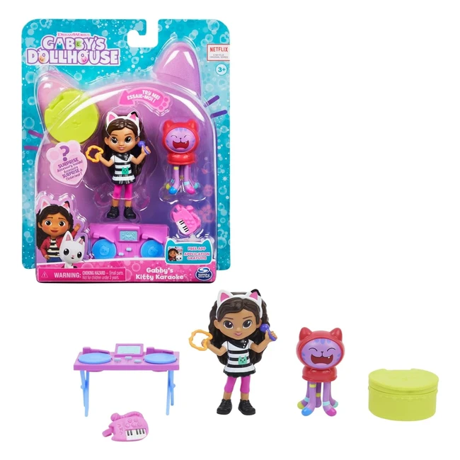 Gabby et la Maison Magique - Pack 2 Figurines et Accessoires - Coffret Karaoké