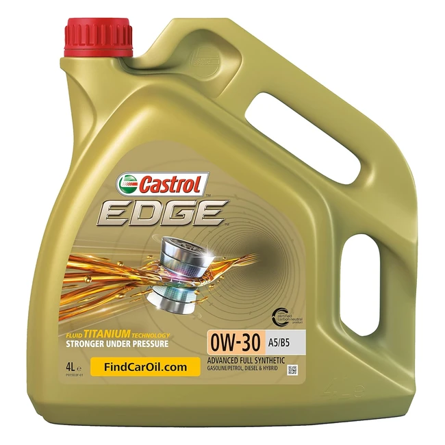 Castrol Edge 0W30 A5B5 Aceite de Motor 4L - Lubricante Sintético