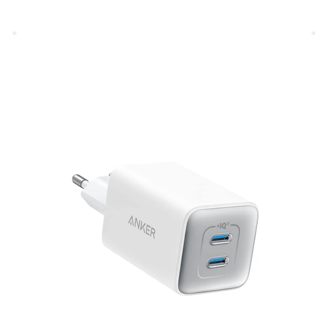 Chargeur USB-C Anker 47W Chargeur 523 Nano 3 Chargeur Rapide GAN Compact 2 Ports pour iPhone 14/14 Plus/14 Pro/14 Pro Max/13 Galaxy Pixel 4/3 iPad/iPad Mini (Câble Non Inclus) - Blanc