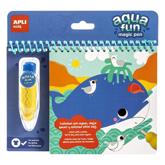 Bloc mágico para colorear Apli Kids 17148 con pincel de agua
