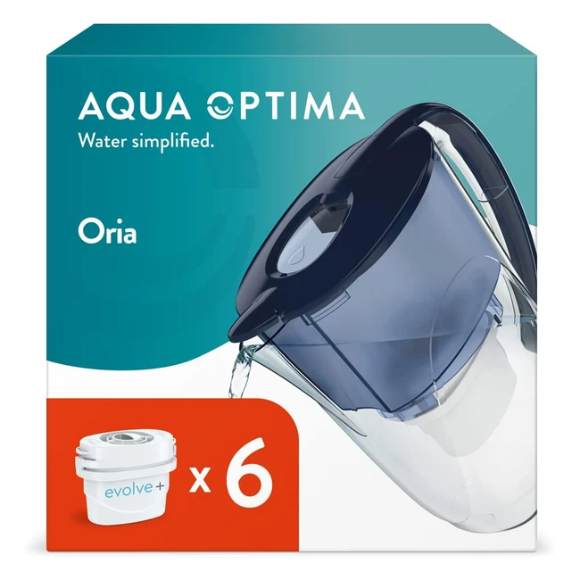 Caraffa Filtro Acqua Aqua Optima Oria - Riduzione Microplastiche, Cloro, Calcare - Capacità 28L