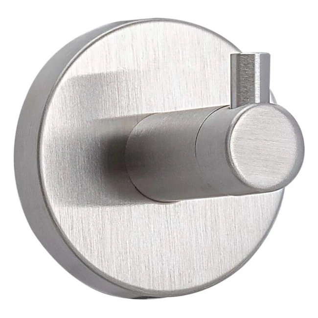 Gancho de Toalla Tiger Boston Grande - Acero Inoxidable Cepillado - Ref. 123456 - Fácil Instalación