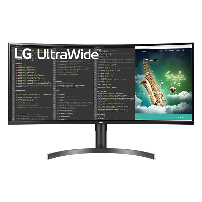 LG Electronics Ultrawide Curved Monitor 35WN73APB 35-inch 1440p 100Hz 5ms VA Display HDR 10 AMD FreeSync