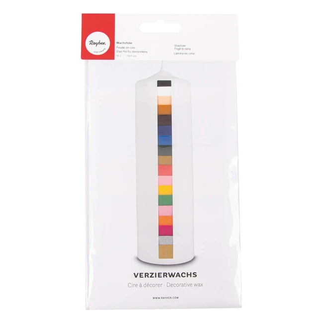 Feuille de cire pour décoration de bougies - Rayher 18 couleurs - Réf. 3102600