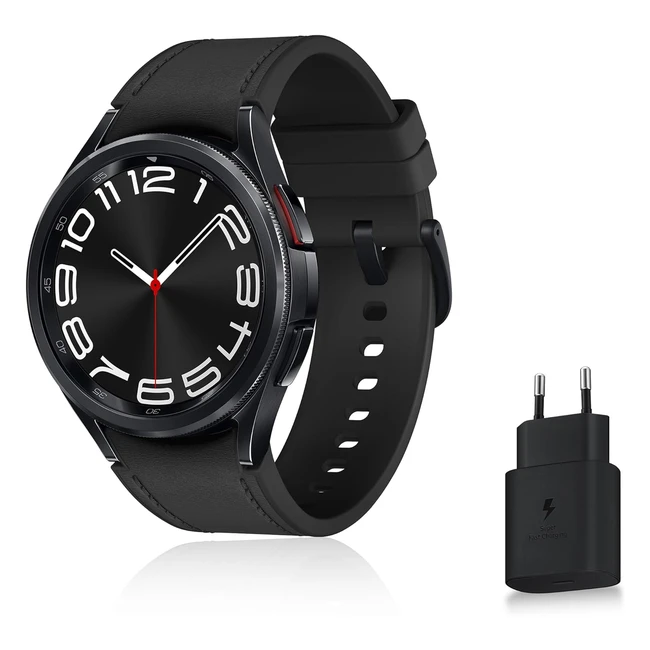 Montre connectée Samsung Galaxy Watch6 Classic - Suivi de santé, suivi sportif, charge rapide - Noir
