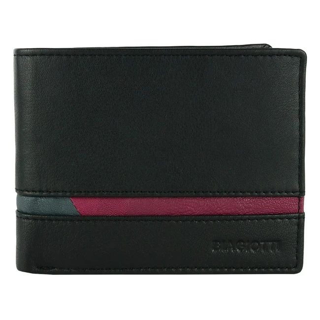 Portafoglio uomo Biagiotti in vera pelle - Con portamonete e scatola regalo