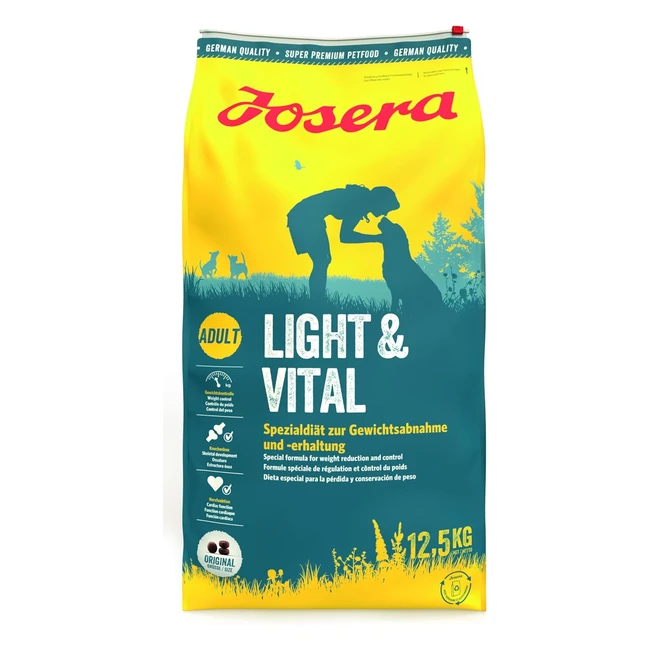 Josera Light Vital Hundefutter 1 x 125 kg - Super Premium Trockenfutter für erwachsene Hunde mit niedrigem Fettgehalt