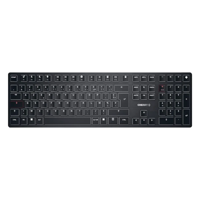 Clavier mécanique ultraplat haut de gamme Cherry KW X ULP, AZERTY, sans fil, noir