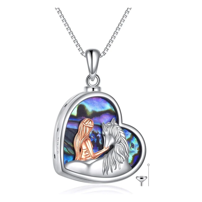 Collana Yafeini con ciondolo cavallo in argento 925 - Regalo gioielli per donne