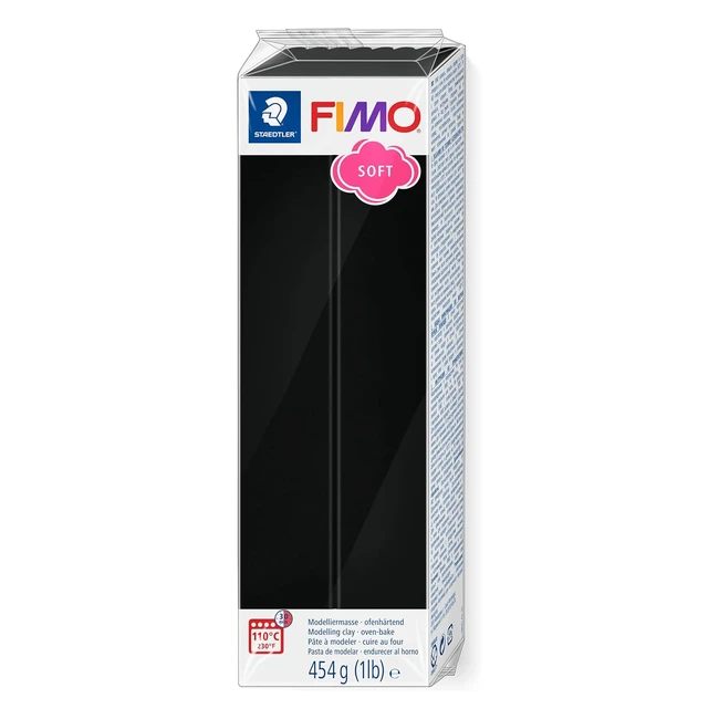 Staedtler 80219 Pasta de Modelar Negro - Endurecimiento al Horno - Versátil y Fácil de Usar