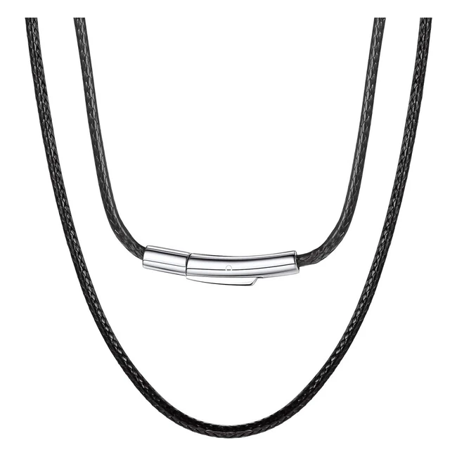 Collier en cuir de simili Chainspro avec fermoir en acier - Personnalisable - Livraison gratuite