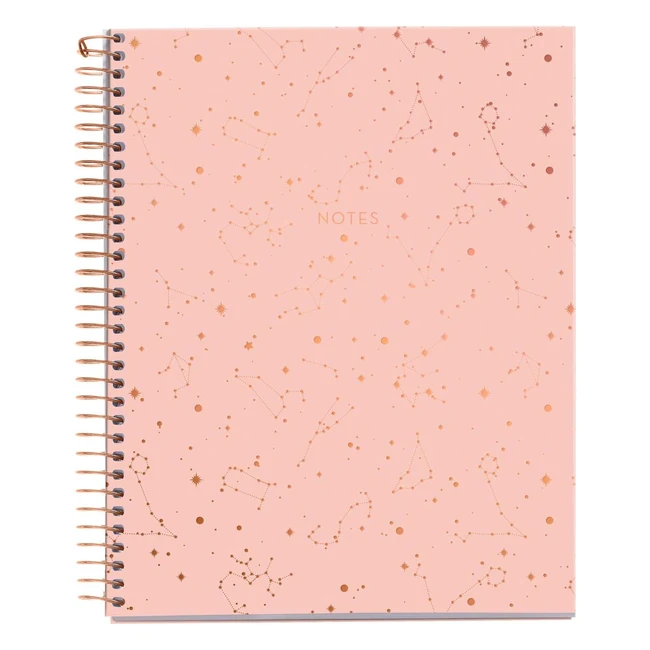 Cuaderno Miquelrius A5, Tapa Dura, 120 Hojas, Cuadrícula Interior, 4 Franjas de Colores - Diseño Constelación