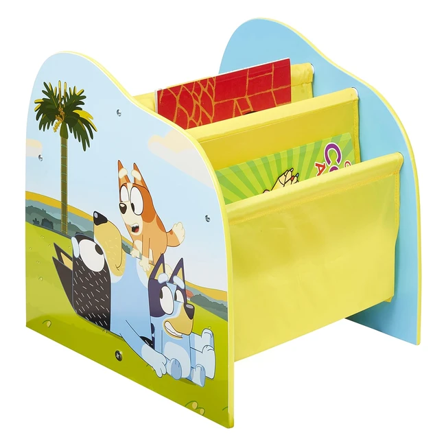 Bluey Kids Sling Bookcase - Fun and Functional Storage - Approx. 395cm H x 395cm W x 35cm D
