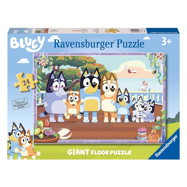 Ravensburger Bluey 24 Piece Giant Floor Jigsaw Puzzle - Educational Toddler Toy
