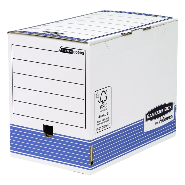 Caja de Archivo Automático Fellowes Bankers Box A4 - Blanco y Azul