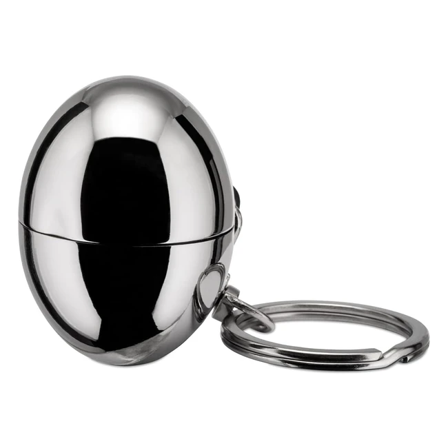 Llavero Alessi FA07 Bon Bon - Acero Inoxidable 1810 Brillante y Resina Termoplástica