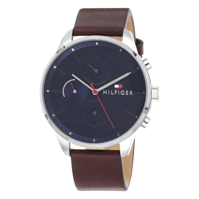 Montre Tommy Hilfiger Homme Quartz Analogique Multifonction - Bracelet Cuir/Maille Acier Inoxydable