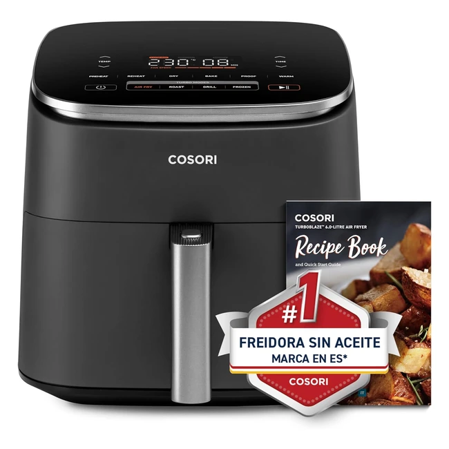 Freidora de Aire Turbo Blaze 6L - Cosori | Referencia 46 | Sin Aceite | 9 en 1 | 96 Recetas