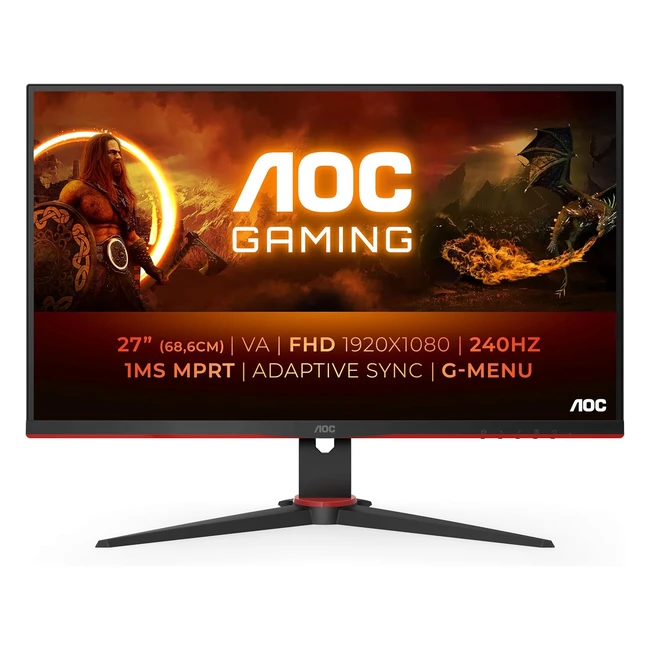 AOC Gaming 27G2ZNE 27-Inch FHD Monitor 240Hz VA 1ms Freesync Premium