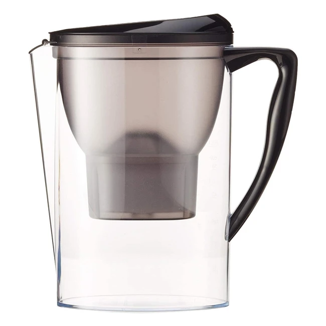Amazon Basics 23L Water Filter Jug, BPA Free, Black - Removes Chlorine & Limescale