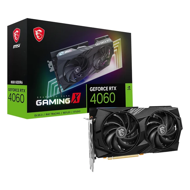 MSI GeForce RTX 4060 Gaming X 8G Graphics Card - RTX 4060 GPU, 8GB GDDR6, Twin Frozr 9, RGB