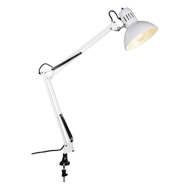 Lampe de table Tajo 1xE27 max400W - Corps métal blanc - L510cm H735cm 168cm - IP20Interrupteur