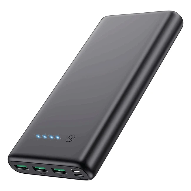 Batería Externa 36800mAh QTshine - Carga Rápida PD 30A - 4 Salidas - 2 Entradas - Ultracompacto