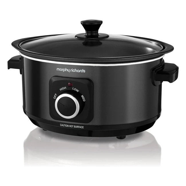 Morphy Richards 460012 Slow Cooker Sear and Stew 35L 163W Black - Hob Proof - Dishwasher Safe