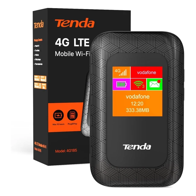 Tenda 4G3G Portable Mobile Hotspot Router - Fast Speeds, Long Battery Life