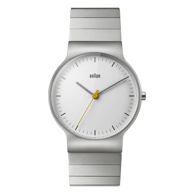 Braun Men's Quartz Watch | White Dial | Stainless Steel Bracelet | BN0211SLBTG
