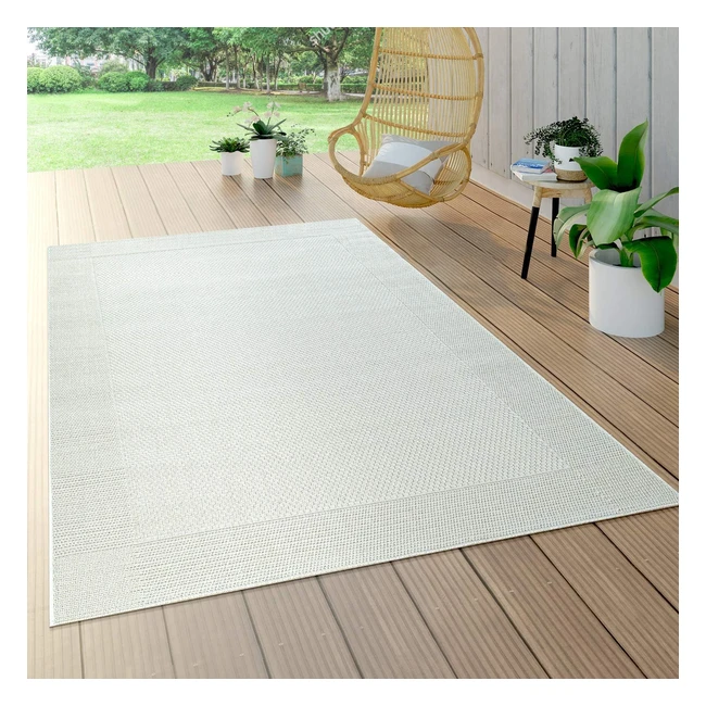 Tapis intérieur extérieur Paco Home - Moderne - 80x150 cm - Blanc