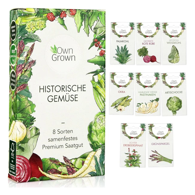 Gemüsesamen alte Sorten - 8 Sorten Gemüsesamen im Set für Garten und Balkon