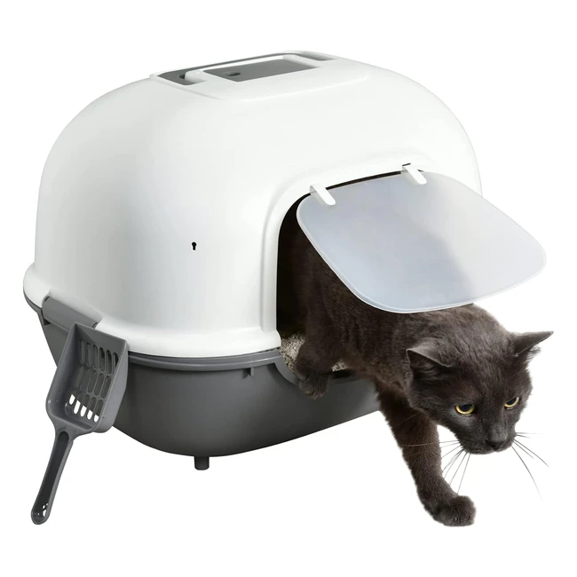 Bac à litière pour chat Iris Ohyama WNT510 - Maison de toilette pratique et hygiénique