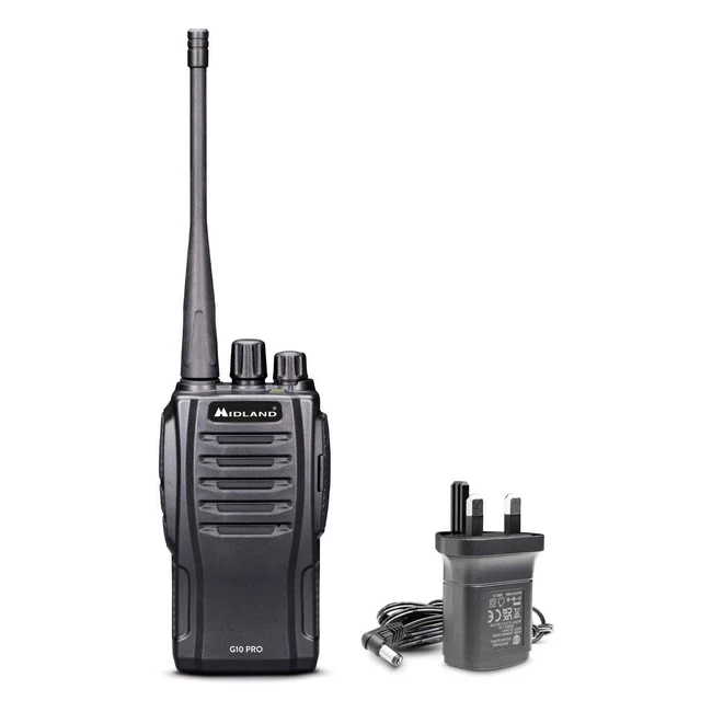 Midland G10 Pro Two Way Radio Walkie Talkie - License Free - Sturdy Construction - 32 Channels