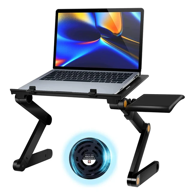 Mesa Plegable Ajustable para Ordenador - Soportes de Regazo para Notebook PC Laptop - Negro