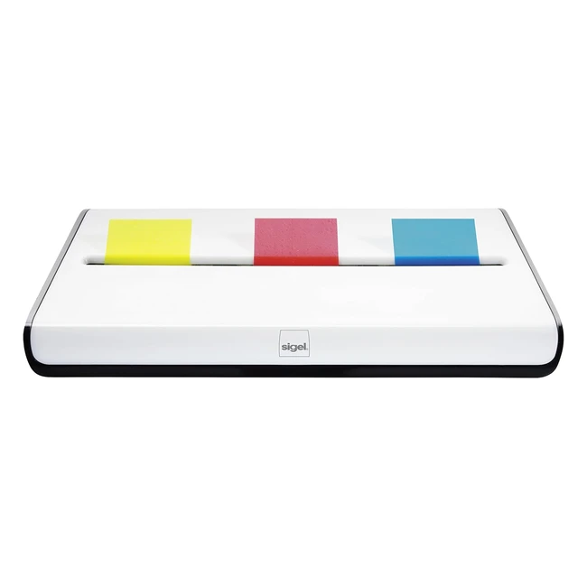 Dispenser Sigel SA109 Eyestyle per segnapagina bianco/nero incl. 150 segnapagina - Design elegante