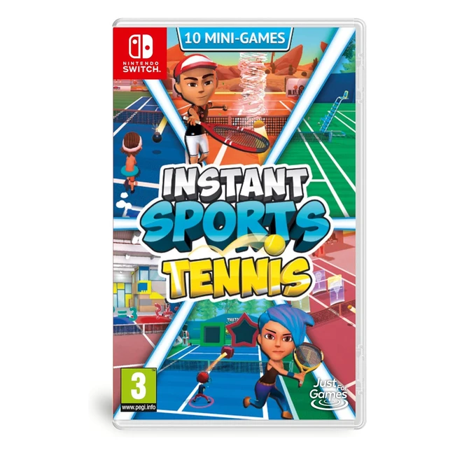 Raqueta de tenis Instant Sports con 4 modos de juego y 15 campos diferentes