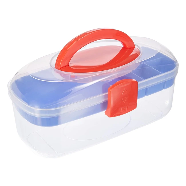 Caja de Almacenaje Rayher con Asa y Bandeja - 278x121x131 cm Transparente - Ref. 39254000