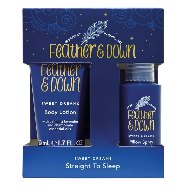 Set regalo Feather Down Straight to Sleep: spray cuscini 50ml + lozione corpo 50ml