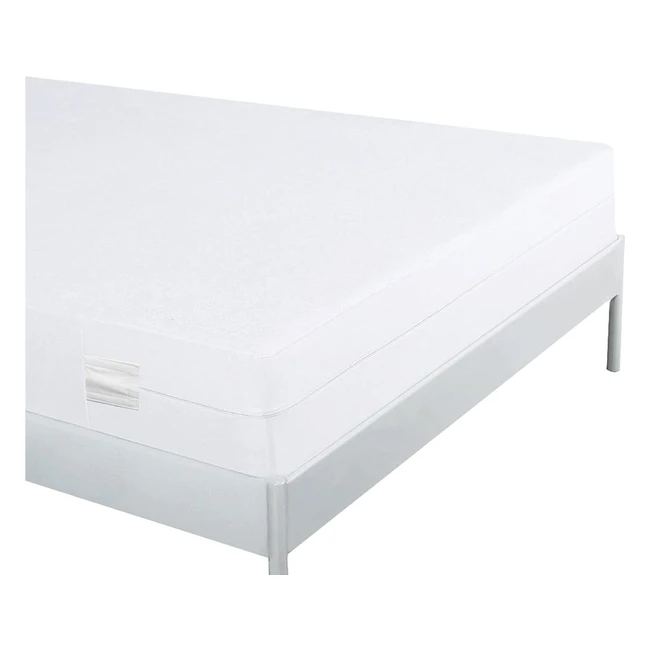 Housse Matelas 160x200x25 cm Fermeture Éclair Imperméable Anti Punaise de Lit
