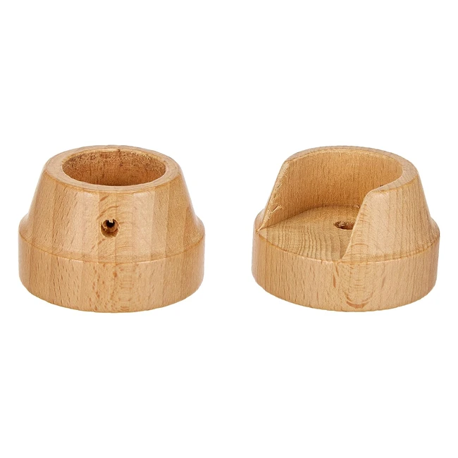 Gardinia Soporte Pared Barras Cortina 28mm Lugano Madera Natural