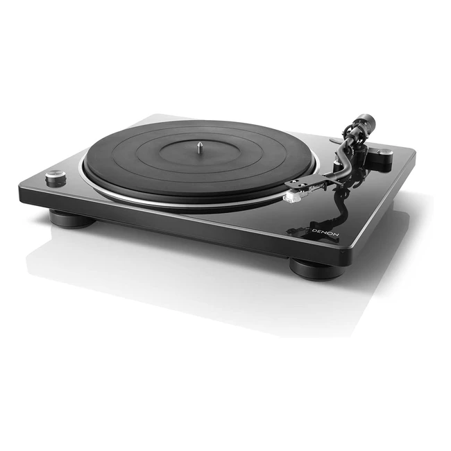Denon DP450USBBKEM Plattenspieler USB-Anschluss Riemenantrieb Tonarm-Lift eingebauter Vorverstärker Schwarz