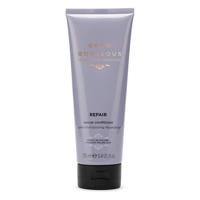 Grow Gorgeous Rescue Hair Conditioner 250ml - Reinforce Damaged Fibres, Stimulate Growth, Restore Shine