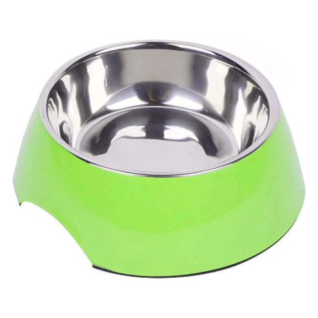 Comedero perro antideslizante DDOXX - varios colores y tamaños - bol accesorios acero inoxidable melamina - verde