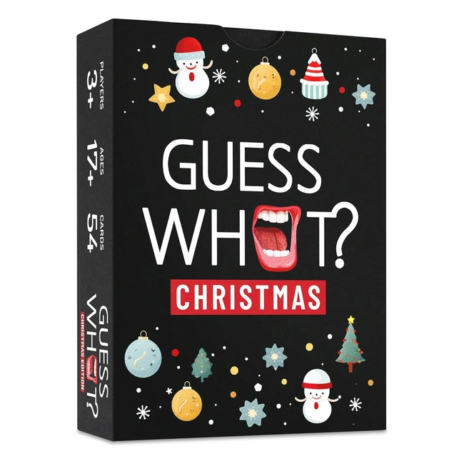 Christmas Card Game Guess What - Ultimate Festive Party Game for Adults