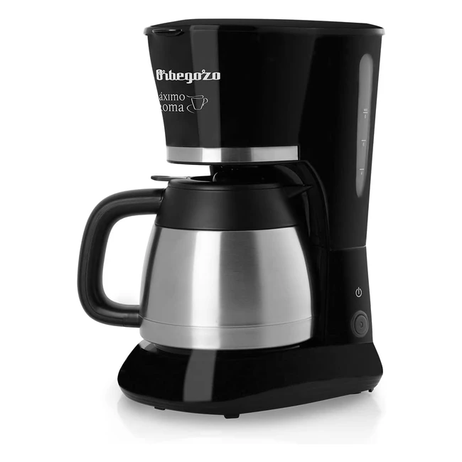 Cafetera Orbegozo CG 5012 - Goteo 1012 tazas - Sistema antigoteo - Apagado automático - Jarra termo 1L - 800W