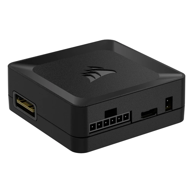 Corsair iCUE Link System Hub - Bis zu 14 iCUE Link Geräte verbinden - Weniger Kabelsalat - Innovatives Ein-Kabel-Design - Schwarz