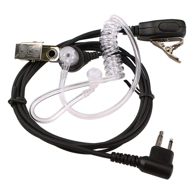 Cuffia Retevis Walkie Talkie 2 Pin con Acustico Trasparente - Compatibile con Motorola DP1400 CP040 GP68 GP88 GP300 CT150 Pro1150 HYT TC500 TC600 - Ricetrasmettitore
